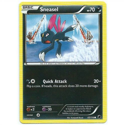 Pokemon Black & White Plasma Freeze - #65/116 - Sneasel
