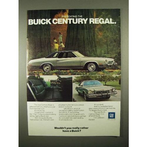 1973 Buick Century Regal Car Ad!