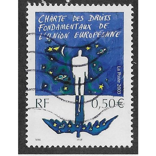 FRA 2003 50c 'HUMAN RIGHTS CHARTER' FINE USED (EBID56-500)