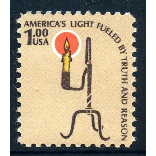 USA 1975 Rush Lamp and Candle, $1, Scott 1610, MNH