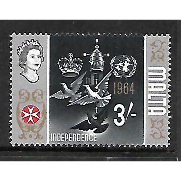 MALTA 1965 / 70 3s INDEPENDENCE MULTICOLOURED SG 345 M / MINT