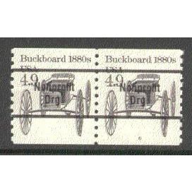 2124a 4.9c Buckboard Very Fine MNH Dry Gum CNP Right 6 P0435
