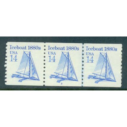 2134 14c Iceboat Very Fine MNH Dry Gum PNC 2/3 W0406