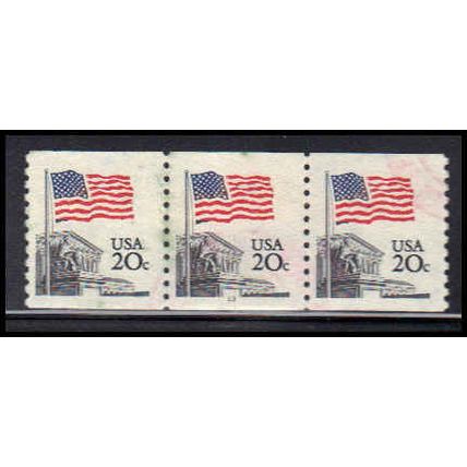 Used 1895 20c U.S. Flag Fine PNC 13/3 PA2231