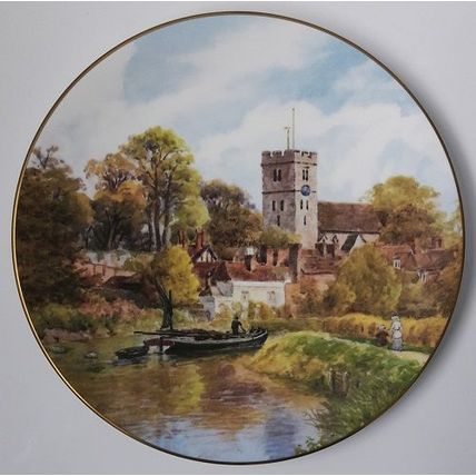 Royal Worcester AYLESFORD Plate, Quinton's Victorian Villages