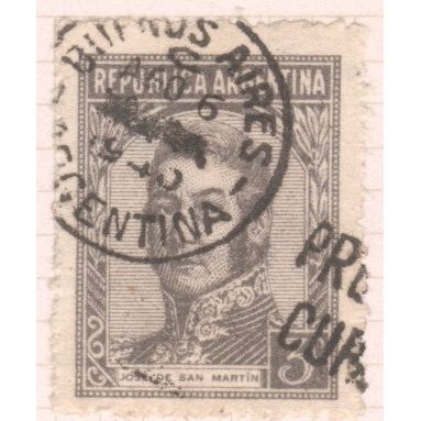 Argentina 1935 - 3c green - San Martin - used