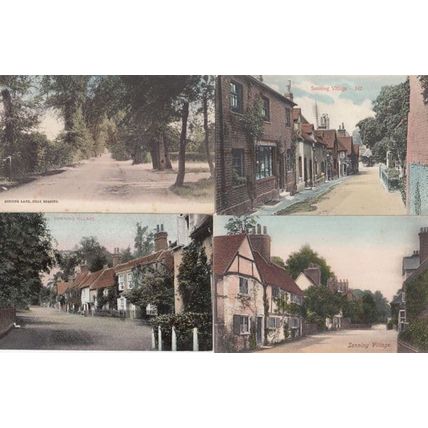 Sonning Lane Village Berkshire 4x Antique Postcard s
