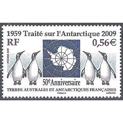 TAAF 2010 Yvert 551 Neuf ** Cote (2017) 2.30 € 50 ans Traité sur l'Antarctique