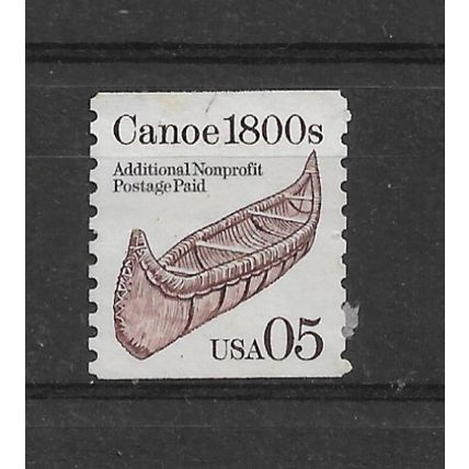 UnitedStates.SG2485 5c Birch Back Canoe,1800's (Brown).Unused.Feb23w