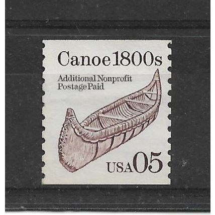 UnitedStates.SG2485 5c Birch Back Canoe,1800's (Brown).Unused.Feb23z
