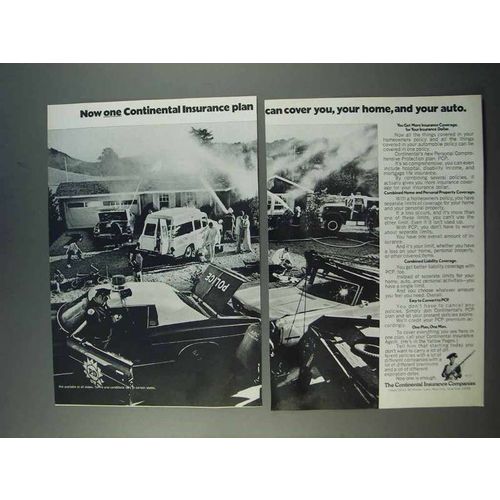 1973 Continental Insurance Ad - Cover You, Home, Auto