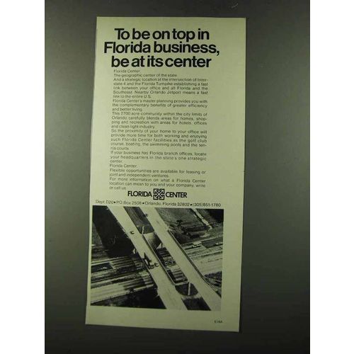 1973 Florida Center Ad - Be On Top in Business