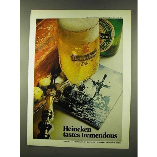 1973 Heineken Beer Ad - Tremendous