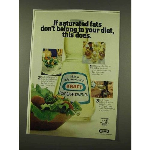 1973 Kraft Safflower Oil Ad - In Your Diet