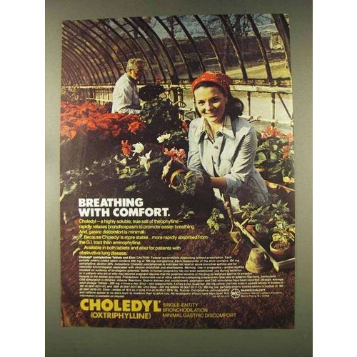 1977 Warner/Chilcott Choledyl Ad - Breathing Comfort