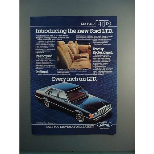 1983 Ford LTD Car Ad - Every Inch an LTD