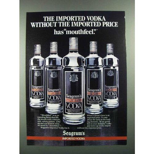 1984 Seagram's Imported Vodka Ad - Has Mouthfeel
