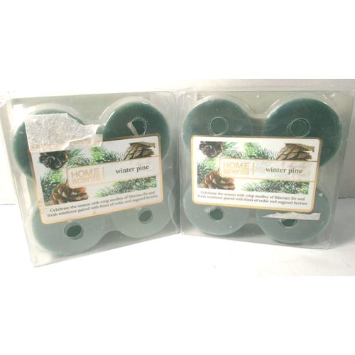8 Home Scents Candle 2 pks Votives Winter Pine