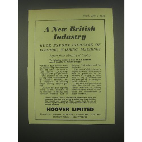 1949 Hoover Limited Ad - A new British industry
