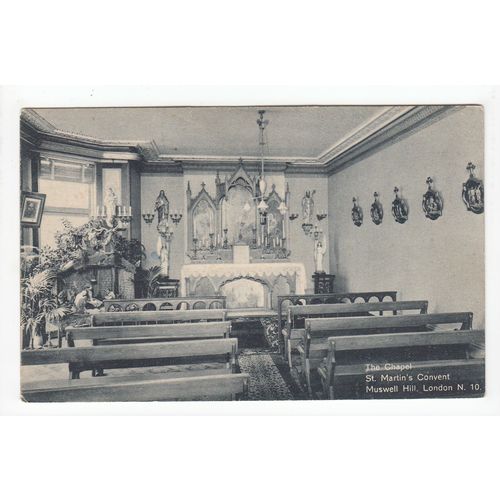 The Chapel St Martin's Convent Muswell Hill Postcard London