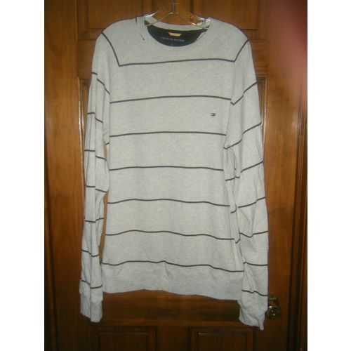 Men's Tommy Hilfiger Striped Crew Neck Pullover Shirt - Size L