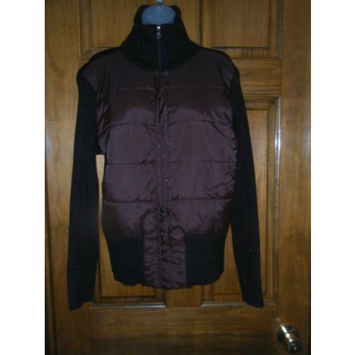 CATO Woman Brown Sweater & Quilted Jacket - Size 18/20W