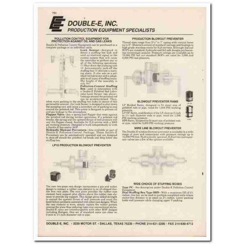 Double-E Inc 1993 Vintage Catalog Oil Production Equipment Drilling