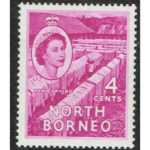 North Borneo 1954 Definitive Issue 4c Bright Purple SG375 MM