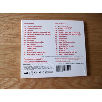 John Lennon POWER TO THE PEOPLE THE HITS CD DVD 2010 EMI **GC**