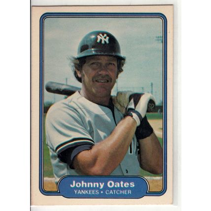 1982 Fleer baseball card 47 Johnny Oates- Yankees
