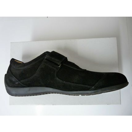ROBERTO ROSSINI BLACK SUEDE STRAP TRAINERS / SHOES UK 10 £119 BNIB