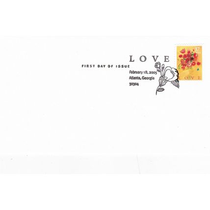 United States 2005 Love Greetings Stamp FDC Atlanta cancel unaddressed VGC