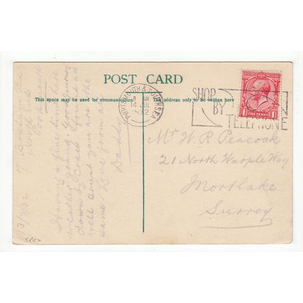 The Canoe Lake Southsea Postcard 1932 Hampshire