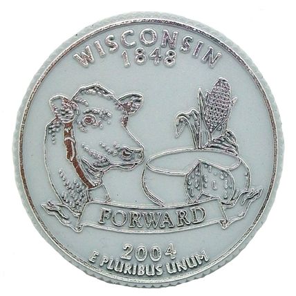 Wisconsin State Quarter Fridge Magnet