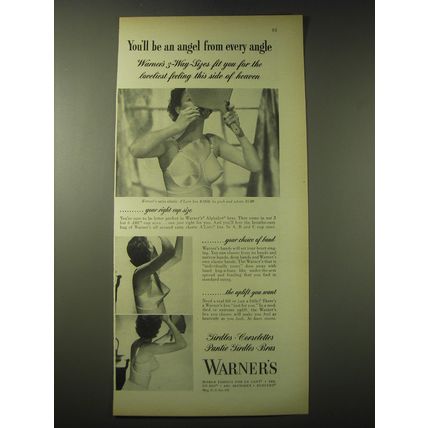 1948 Warner's Bras Ad - You'll be an angel from every angle