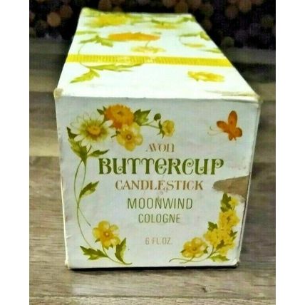 Avon Buttercup Candlestick Moonwind Cologne 6 oz Decanter Full Bottle