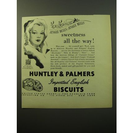 1950 Huntley & Palmers Biscuits Advertisement - Jingle Bells Jingle Bells