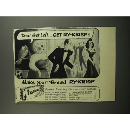 1953 Ry-Krisp Crackers Ad - cartoon by Richard Taylor