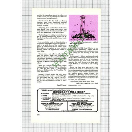 Richard Carter Limited Kirkburton Shovel Makers Philip Everitt - 1983 Article
