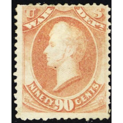O93, Mint OG HR 90¢ Official Stamp SCV $225.00 * Stuart Katz