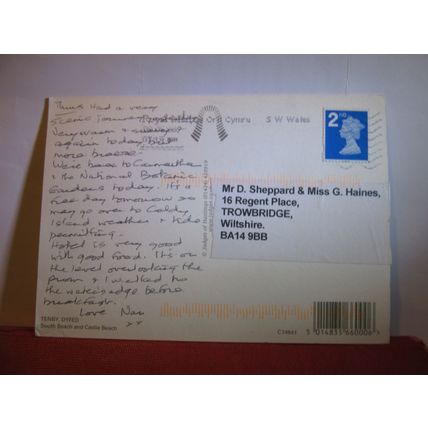 multiview, TENBY BEACHES, Wales used postcard by Judges 2008 pm =