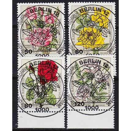 GERMANY BERLIN [1982] MiNr 0680-83 ( O/used ) [02] Blumen