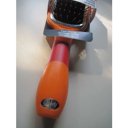 Goody So Sleek Finishing Hair Brush Stiff Metal Bristles Wire Cushion Fast Dry
