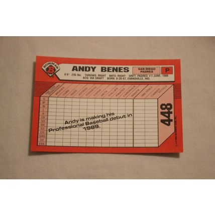 Andy Benes 1989 Bowman TIFFANY NO. 448