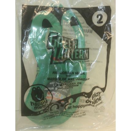 2012 McDonalds Green Lantern #2 Hal Jordan Mask - Sealed Package