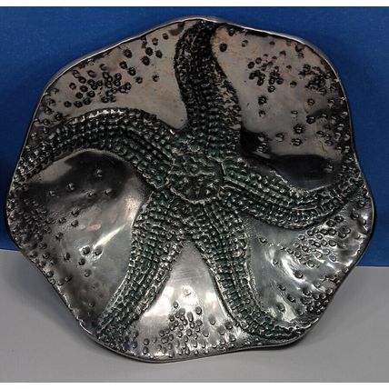 Rare Vintage Mariposa Starfish Metalware Aluminum Bowl Nautical Decor 8” Metal