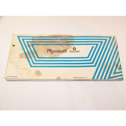 1970 PLYMOUTH VALIANT DUSTER OPERATORS MANUAL