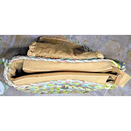 Cappelli Straworld Bag BOHO Floral Woven Beach Purse Spring Summer NWT FLAW!