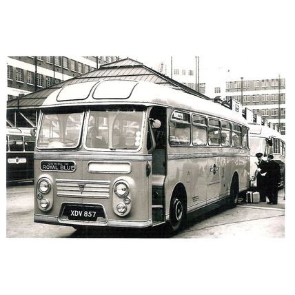 Black & White Photograph of Devon General Omnibus & Touring Co. Ltd. - XDV 857
