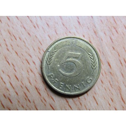 1986g 5 Pfennig Germany Coin